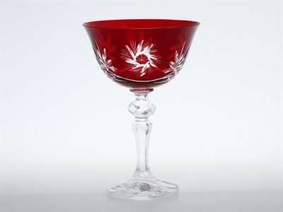 Набор бокалов для мартини Bohemia Цветной Хрусталь Красные 180мл(6 шт) - фото 19450
