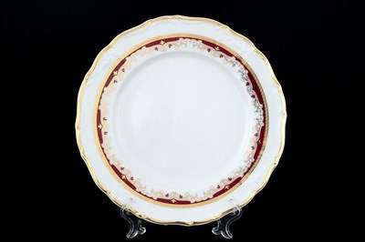 Набор тарелок Thun Мария Луиза Красная лилия 25см (6 шт) - фото 19548