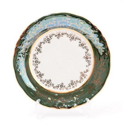 Набор тарелок Sterne porcelan Зеленый лист 19 см (6 шт) - фото 19809