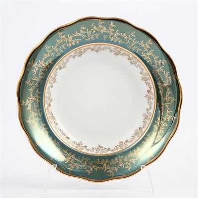 Набор тарелок Sterne porcelan Зеленый лист 23 см (6 шт) - фото 19811