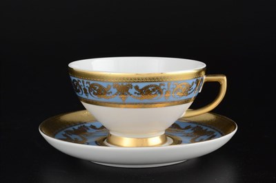 Набор чайных пар Falkenporzellan Imperial Blue Gold 220 мл(6 пар) - фото 20433
