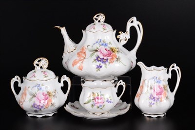 Чайный сервиз на 6 персон Корона Полевой цветок 15 предметов - фото 20566
