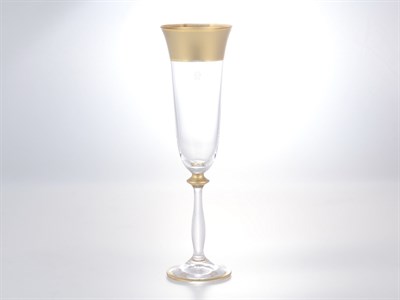 Набор фужеров для шампанского AS Crystal Матовая полоса Анжела 190 мл (6 шт) - фото 20720