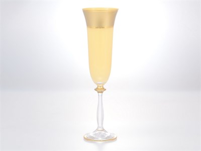 Набор фужеров для шампанского Анжела Матовая полоса 190 мл (6 шт) AS Crystal - фото 20721