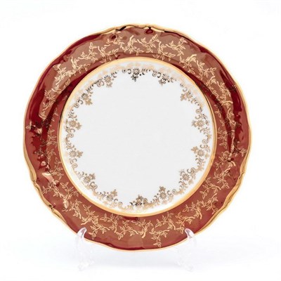 Набор тарелок Sterne porcelan Красный лист 21 см(6 шт) - фото 20912