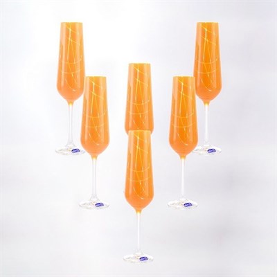Набор фужеров для шампанского Crystalex Bohemia Sandra 200 мл (6 шт) - фото 21308