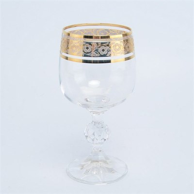 Набор бокалов для вина Crystalex Bohemia Клаудиа Золото 190мл (6 шт) - фото 21441