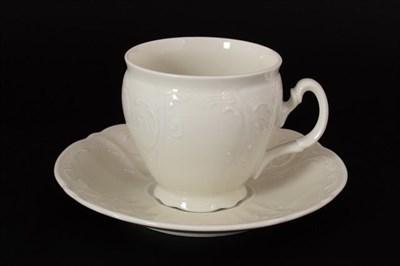 Набор чайных пар бочка Bernadotte Недекорированный Be-Ivory 240 мл(6 пар) - фото 21644