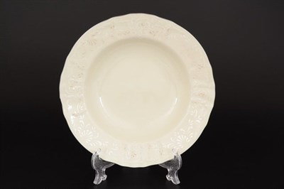 Набор тарелок глубоких Bernadotte Платиновый узор Be-Ivory 23 см(6 шт) - фото 21668
