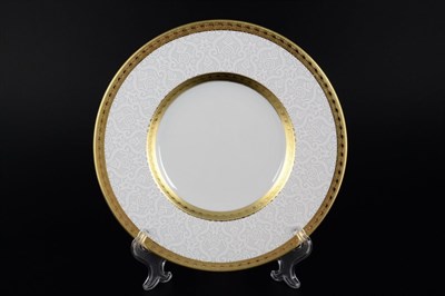 Набор тарелок Falkenporzellan Constanza Diamond White Gold 21см(6 шт) - фото 21729