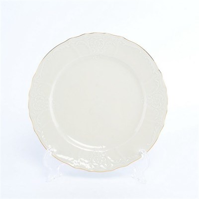 Набор тарелок Bernadotte Белый узор Be-Ivory 21 см(6 шт) - фото 21971