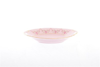 Блюдо овальное с ручками Leander Соната мелкие цветы розовый фарфор 17 см - фото 22130