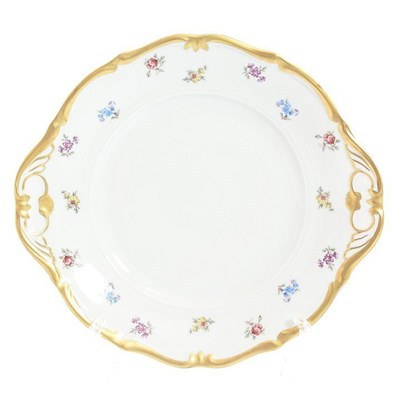 Тарелка для торта Queen's Crown Мелкие цветы Корона 27см - фото 22926