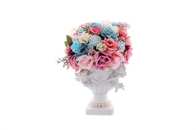 Цветы ваза малая с ангелами - фото 22952
