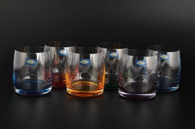 Набор стаканов для виски Crystalite Bohemia Идеал Арлекино 290мл (6 шт) - фото 23071