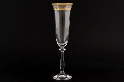 Набор фужеров для шампанского Bohemia Золотой лист Анжела 190мл (6 шт) - фото 23685