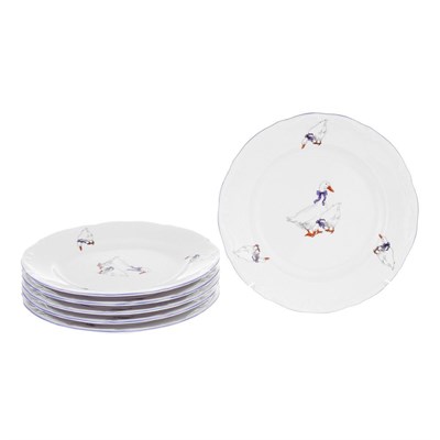 Набор плоских тарелок Repast 19 см Гуси (6 шт) - фото 23861