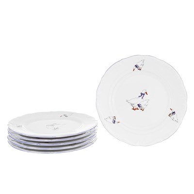 Набор плоских тарелок Repast 21 см Гуси (6 шт) - фото 23862