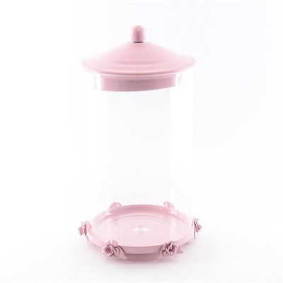 Ёмкость для сыпучих продуктов с крышкой Royal Classics розовая - фото 25745