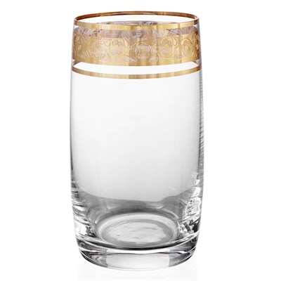 Набор стаканов для воды Bohemia Идеал Золото 380мл (6 шт) - фото 25749