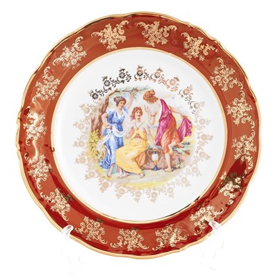 Набор тарелок Carlsbad Фредерика Мадонна Красная 25см(6 шт) - фото 26070