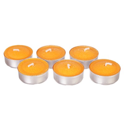 Набор плавающих свечей Adpal Апельсин (6 шт) 17/3,8 см - фото 26602