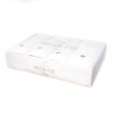 Набор полотенец Maison Dor 30*50 фиолетовый love (4шт) - фото 26968