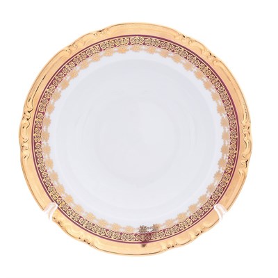 Набор глубоких тарелок 23 см Констанция Рубин Золотой орнамент (6 шт) - фото 27248