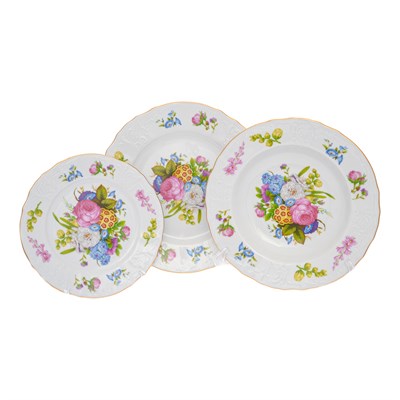 Набор тарелок Bernadotte Весенние цветы 18 предметов - фото 29493