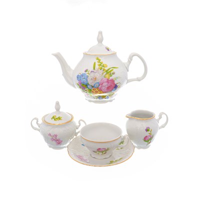 Чайный сервиз Bernadotte Весенние цветы 6 персон 17 предметов - фото 29495