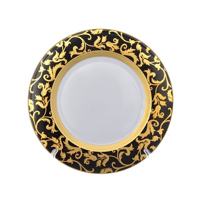 Набор тарелок Tosca Black Gold 27 см (6 шт) - фото 32878