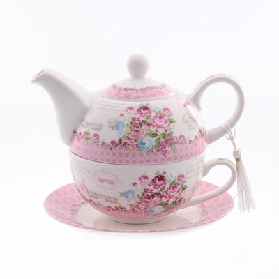 Набор Royal Classics 3 предмета (чайник + кружка + блюдце) Розы - фото 32959