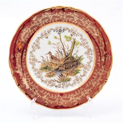 Набор тарелок 19 см Охота Красная Sterne porcelan (6 шт) - фото 33713