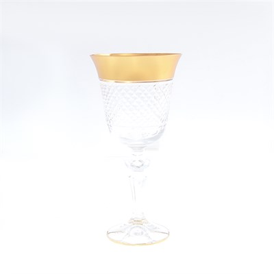 Набор бокалов для вина Bohemia Хрусталь с золотом 220мл (6 шт) - фото 33993