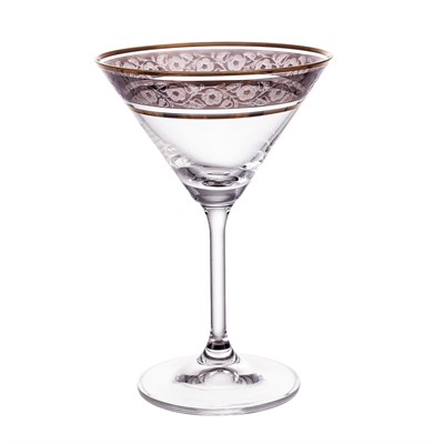 Набор бокалов для мартини Bohemia Панто Идеал Платина 210мл (6 шт) - фото 34747