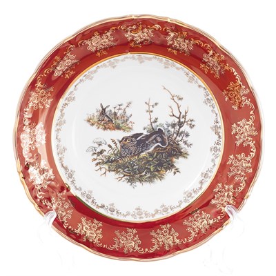 Набор тарелок глубоких Carlsbad Фредерика Охота Красная 23 см(6 шт) - фото 35983