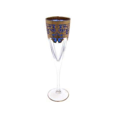 Набор фужеров для шампанского Astra Gold Natalia Golden Blue Decor 170мл(6 шт) - фото 37446
