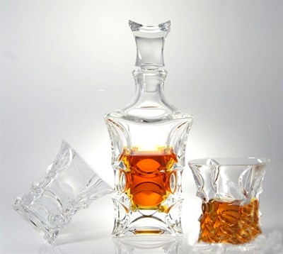 Набор для виски "X-LADY" Crystal Bohemia (штоф 700 мл + 6 стаканов 240 мл) - фото 38773