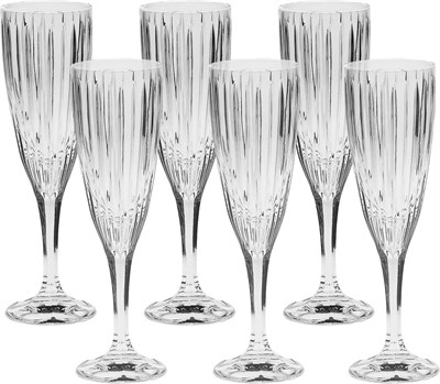 Набор фужеров для шампанского "Skyline" 180 мл Crystal Bohemia (6 штук) - фото 38892