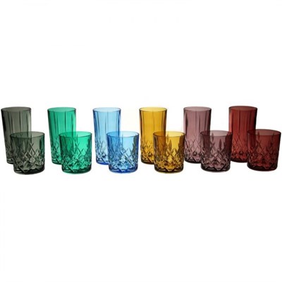 Набор стаканов для виски "BRIXTON COLOR" 320 мл Crystal Bohemia (6 штук разных цветов) - фото 38970