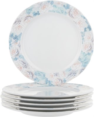 Набор тарелок 21 см Thun Голубая роза (6 штук) - фото 39658