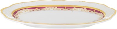 Блюдо овальное 24 см; "Marie-Louise", декор "Красная лилия" - фото 39730