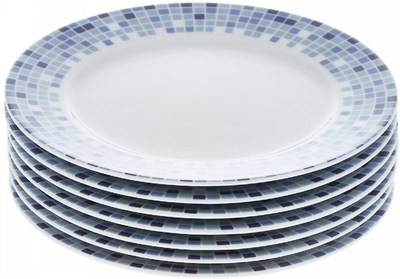 Набор тарелок десертная 17 см 6 штук; "Opal", декор "Мозаика" - фото 40086