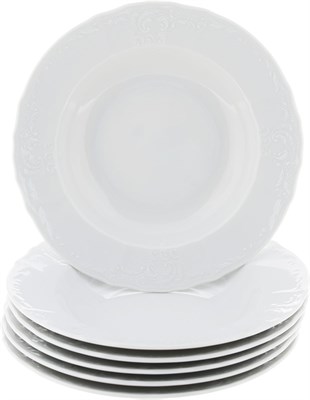 Набор тарелок глубокая 23 см 6 штук; "Bernadotte",недекорированная - фото 40751
