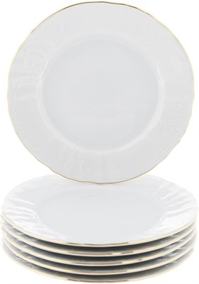 Набор тарелок десертных 17 см 6 штук "Bernadotte" декор "Отводка золото" - фото 40935