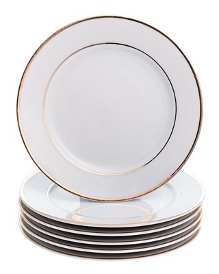 Набор тарелок десертных 17 см 6 шт, "LOUISE", декор "Отводка золото" - фото 41767