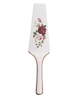 Лопатка для торта; "Bernadotte", декор "Английская роза, отводка золото" - фото 42001