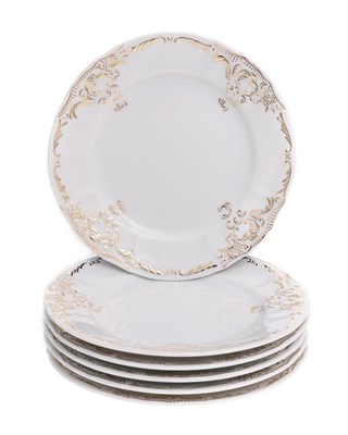 Набор тарелок десертных 17 см Bernadotte Золотой орнамент (6 штук) - фото 42114