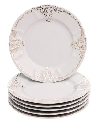 Набор тарелок десертных 19 см Bernadotte Золотой орнамент (6 штук) - фото 42118