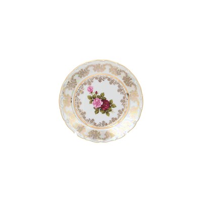 Набор тарелок Queen's Crown Aristokrat Роза Перламутровая 17 см (6 шт) - фото 42627